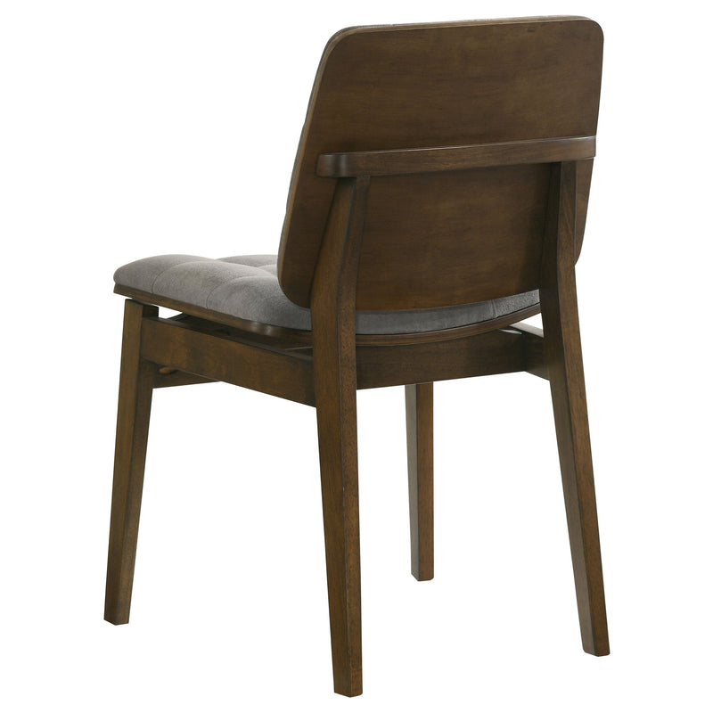 Redbridge Velvet Upholstered Side Chair Cream and Natural Oak (Set of 2)