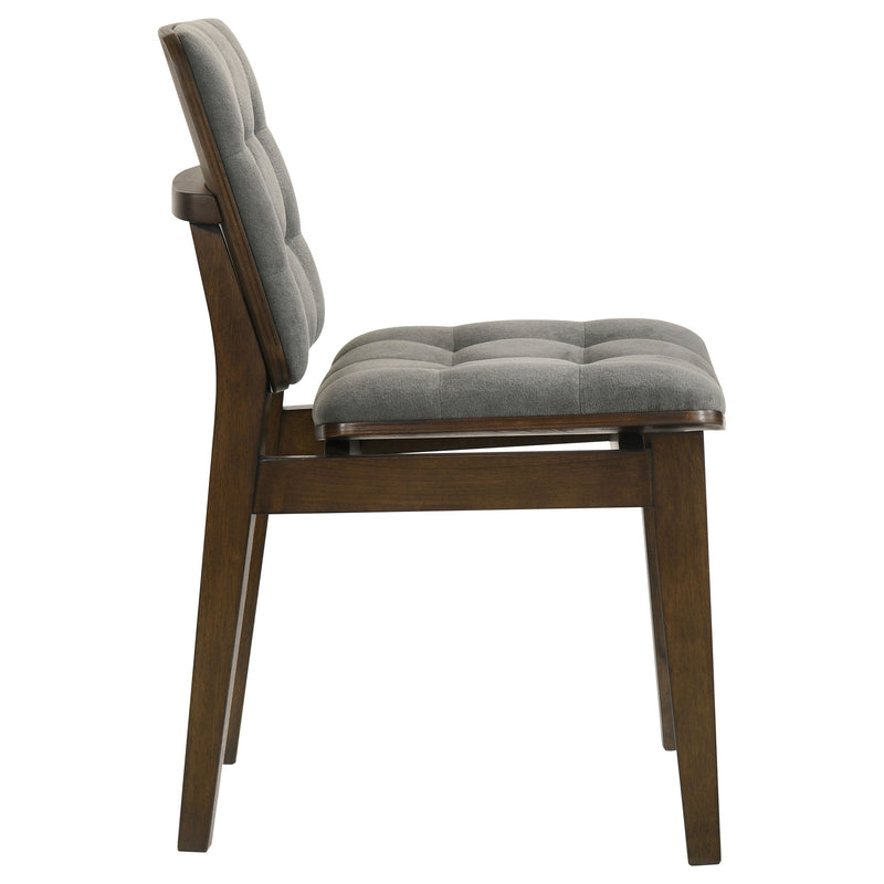 Redbridge Velvet Upholstered Side Chair Cream and Natural Oak (Set of 2)