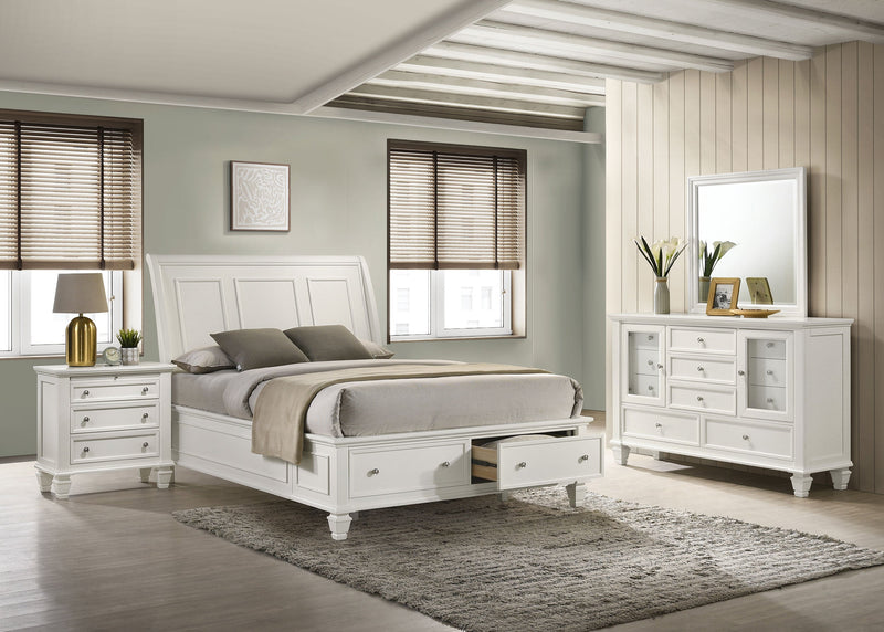 Sandy Beach Bedroom Set Cream White
