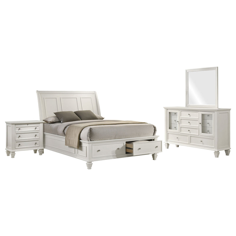 Sandy Beach Bedroom Set Cream White
