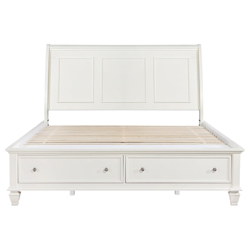 Sandy Beach Wood Storage Panel Bed