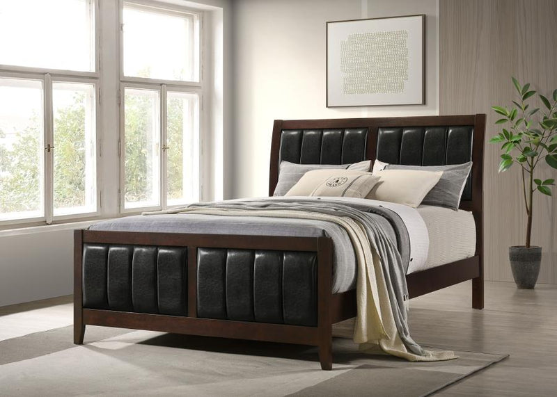 Carlton Wood Panel Bed Cappuccino