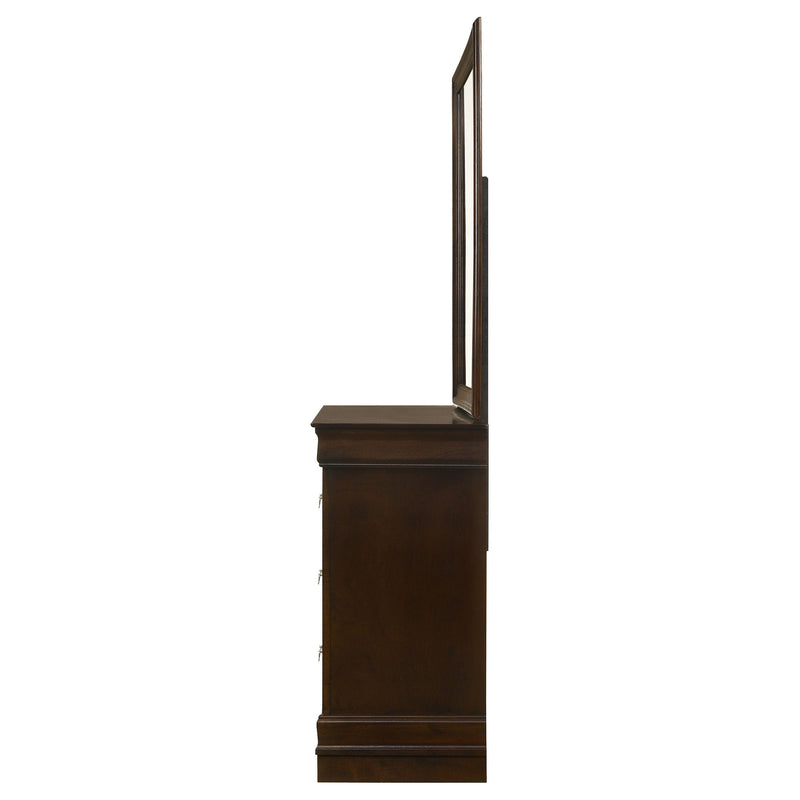Louis Philippe 6-drawer Dresser with Mirror