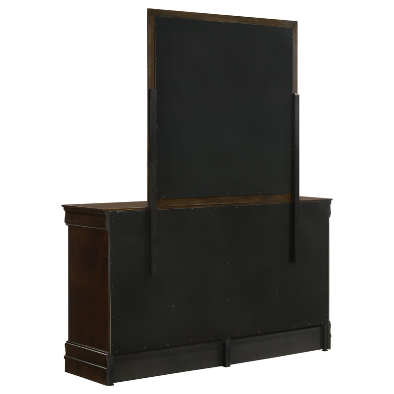 Louis Philippe 6-drawer Dresser with Mirror
