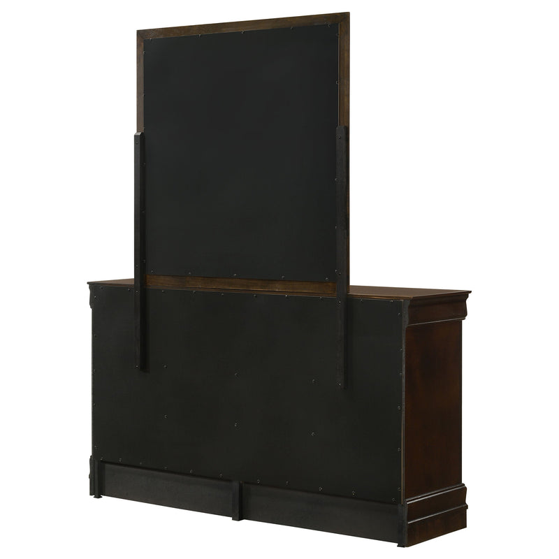 Louis Philippe 6-drawer Dresser with Mirror