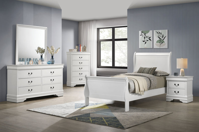 Louis Philippe Bedroom Set Cappuccino