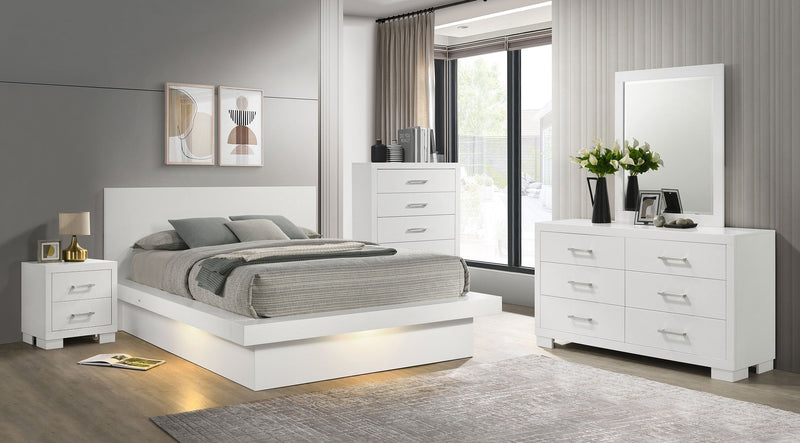 Jessica LED Bedroom Set Cappuccino