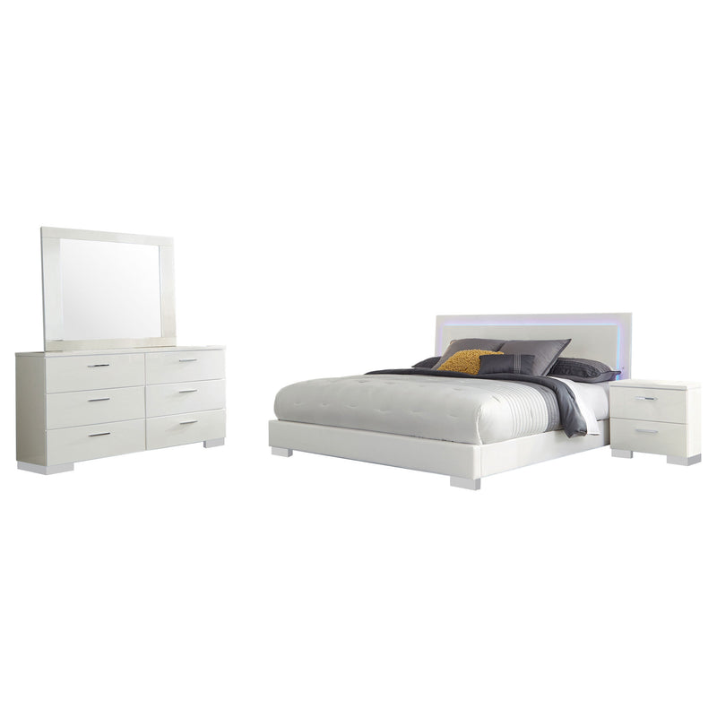 Felicity Bedroom Set White High Gloss