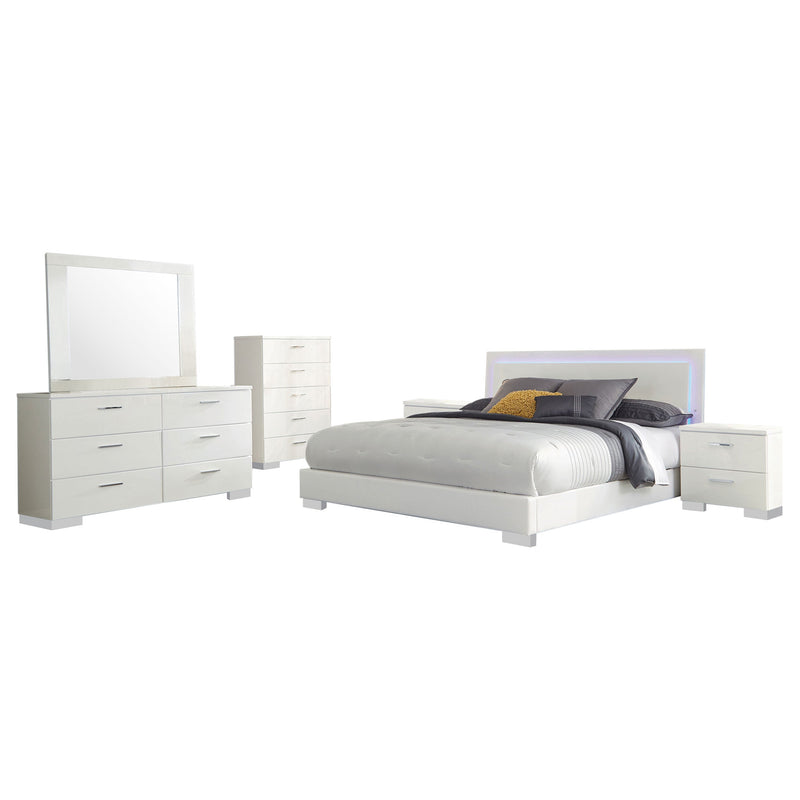 Felicity Bedroom Set White High Gloss