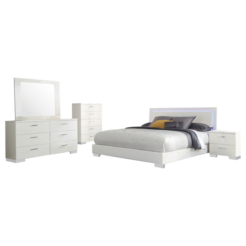 Felicity Bedroom Set White High Gloss
