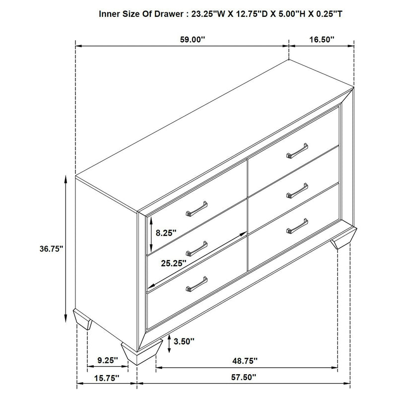 Kauffman 6-drawer Dresser