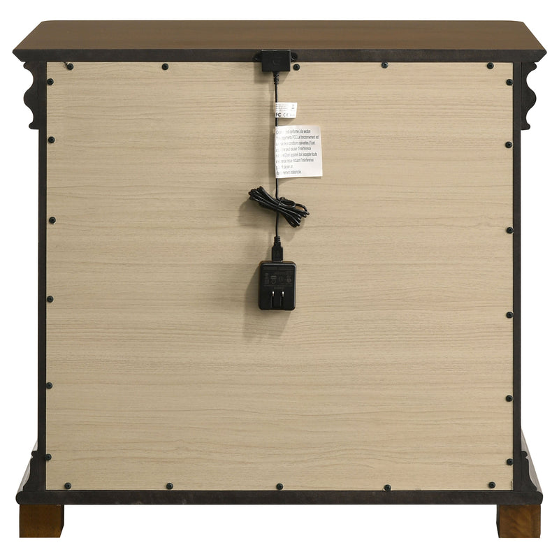 Garland 3-drawer Nightstand Bedside Table Brown Cherry