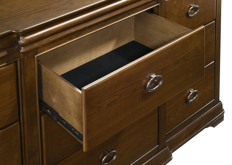 Garland 11-drawer Bedroom Dresser with Mirror Brown Cherry