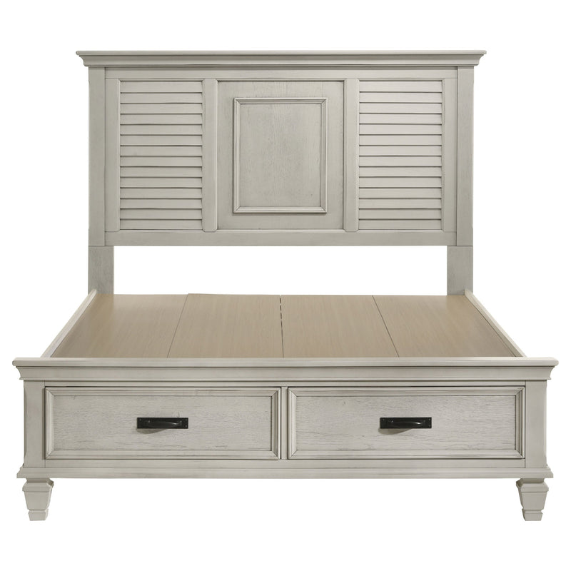 Franco Wood Storage Panel Bed Distressed