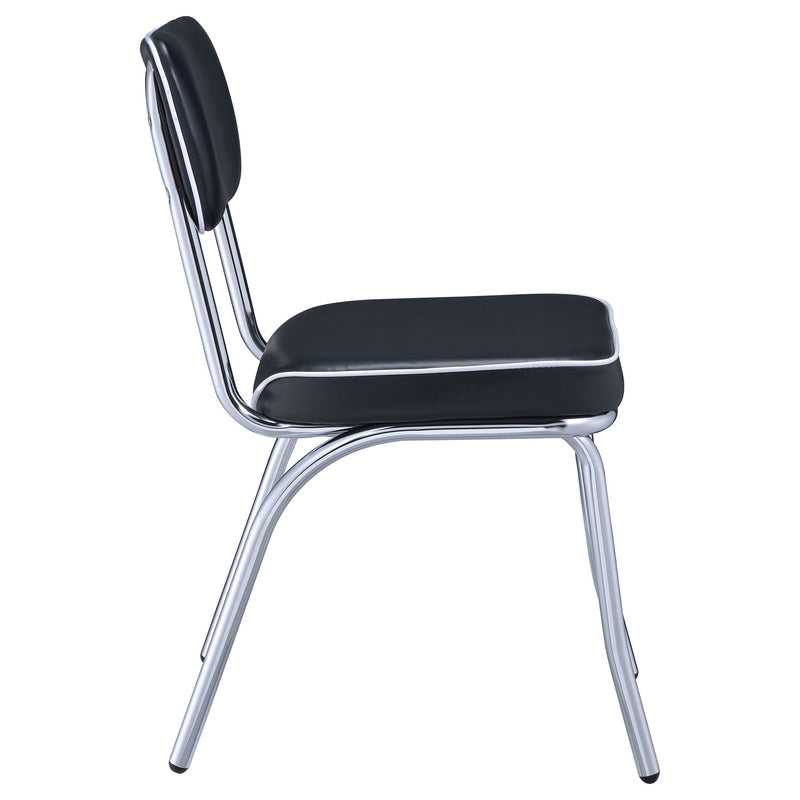 Retro Upholstered Dining Side Chair (Set of 2)