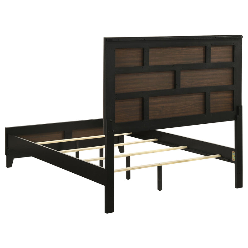 Watson Wood Panel Bed Grey Oak