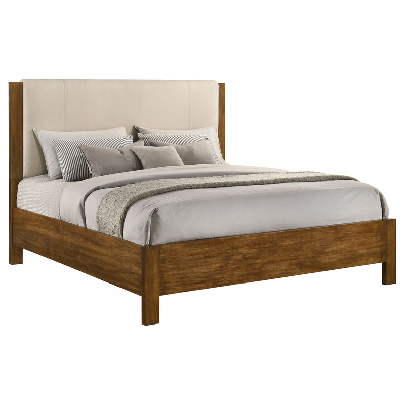 Adderley Wood Panel Bed Cream and Warm Brown