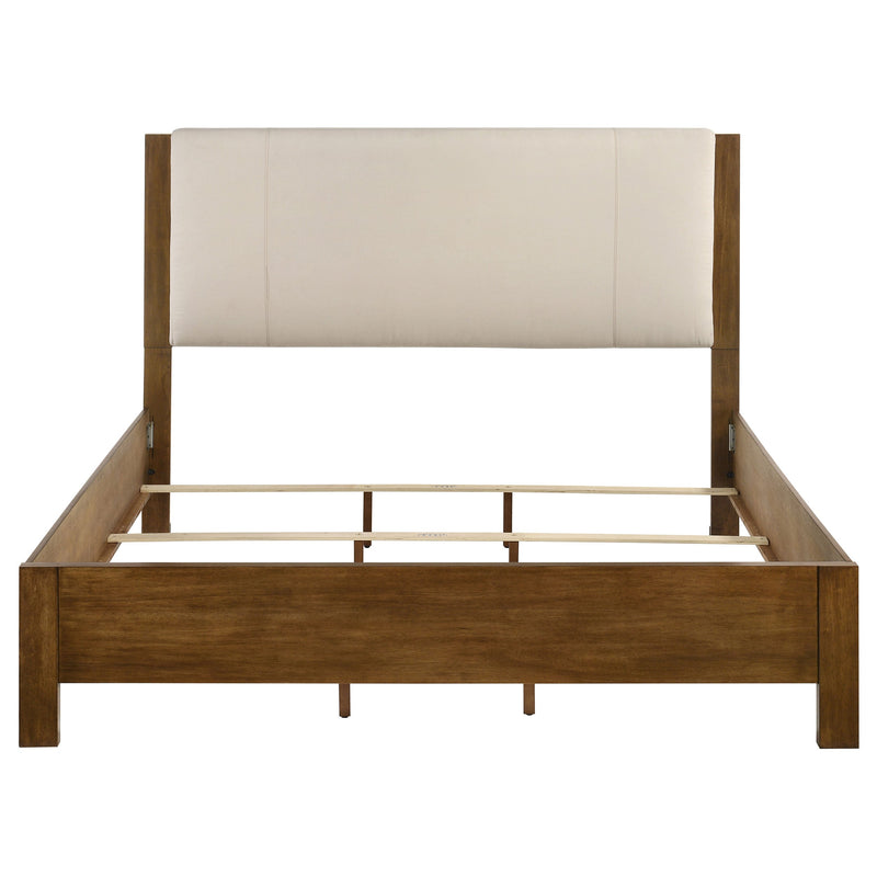 Adderley Wood Panel Bed Cream and Warm Brown