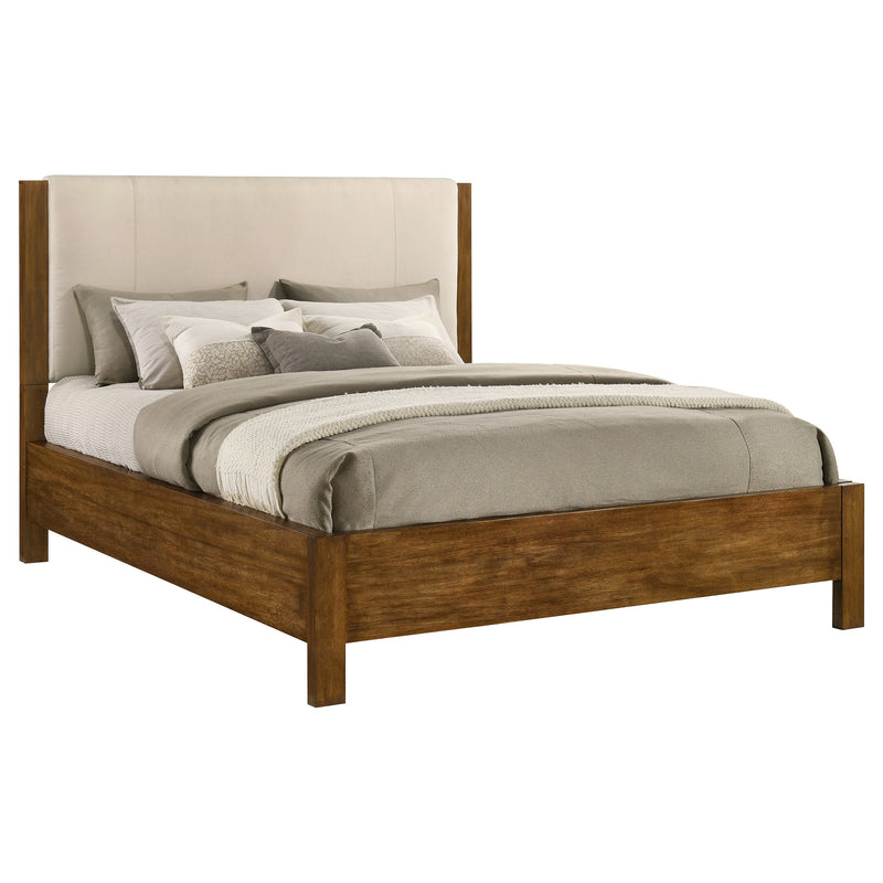 Adderley Wood Panel Bed Cream and Warm Brown