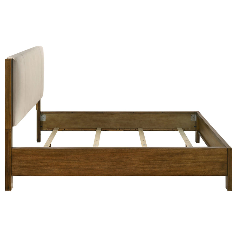 Adderley Wood Panel Bed Cream and Warm Brown