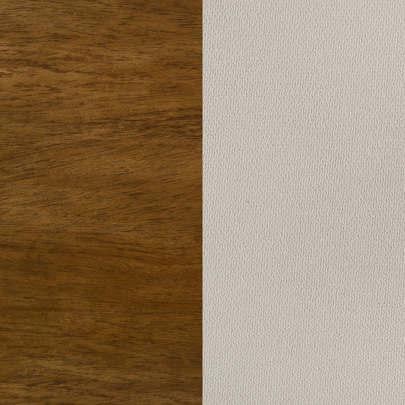 Adderley Wood Panel Bed Cream and Warm Brown