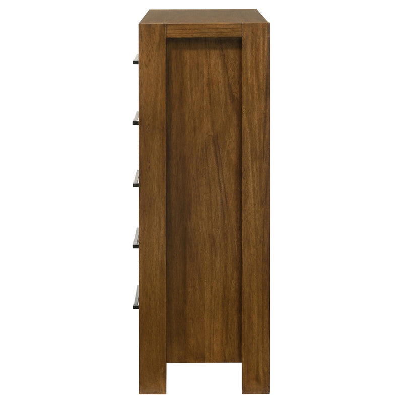 Adderley 5-drawer Bedroom Chest of Drawers Warm Brown