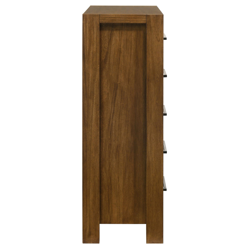 Adderley 5-drawer Bedroom Chest of Drawers Warm Brown