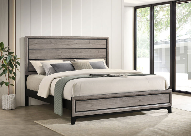 Watson Wood Panel Bed Light Taupe