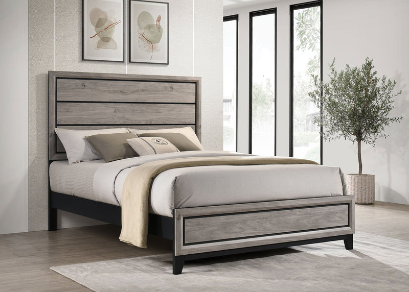 Watson Wood Panel Bed Light Taupe