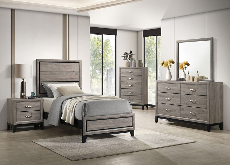 Watson Five-piece Bedroom Set Light Taupe