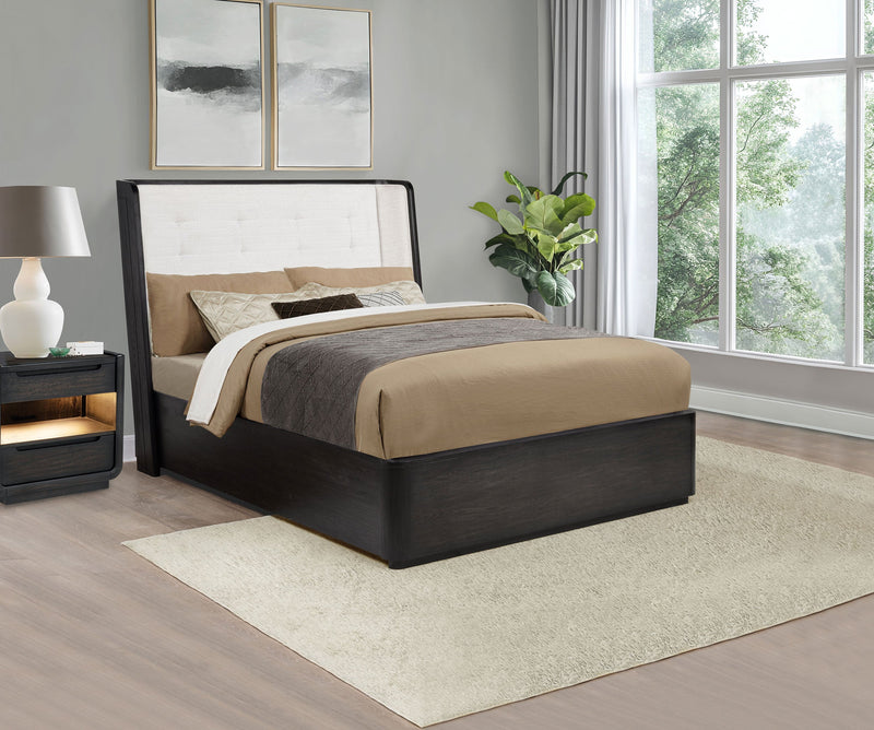 Leandro 55-inch Wingback Bed Burnished