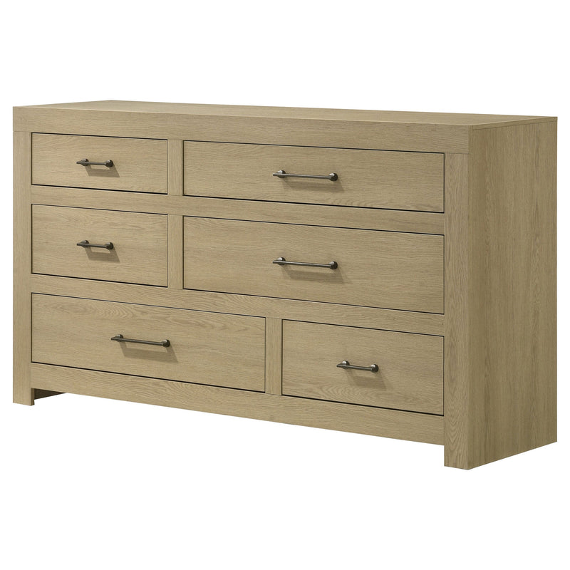 Hendricks 6-drawer Bedroom Dresser Light Oak