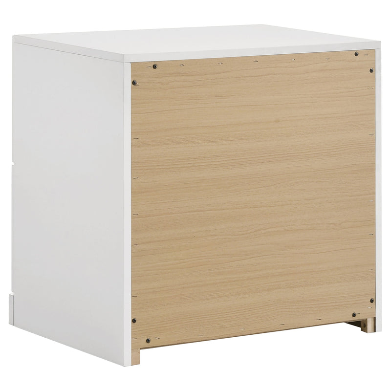 Ines Bedroom Set Grey and White High Gloss