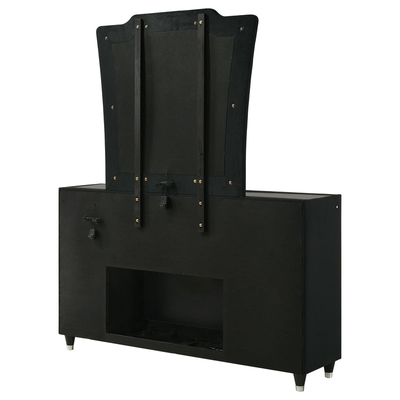Lorient 8-drawer LED Dresser Black