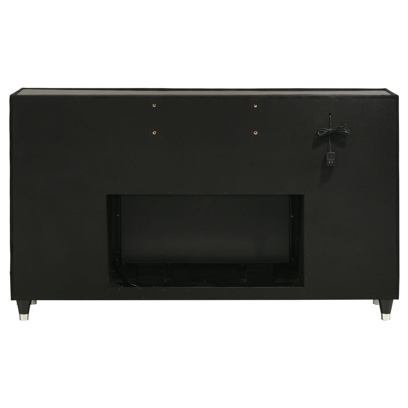 Lorient 8-drawer LED Dresser Black