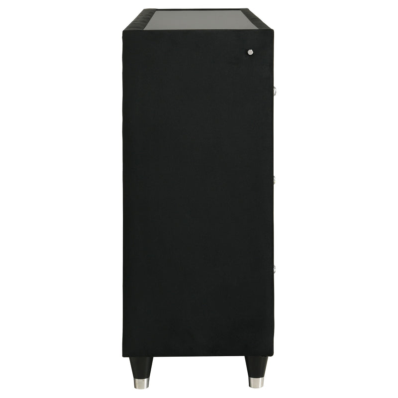 Lorient 8-drawer LED Dresser Black