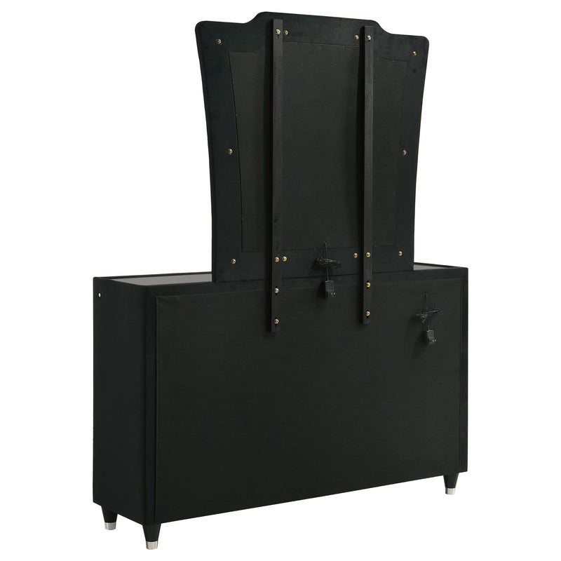 Lorient 8-drawer LED Dresser Black