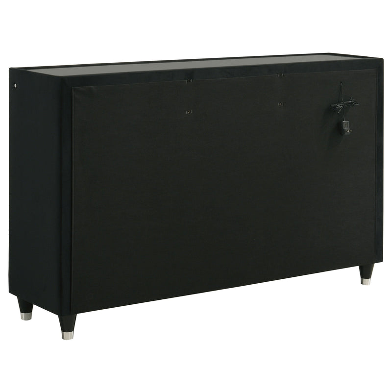 Lorient 8-drawer LED Dresser Black
