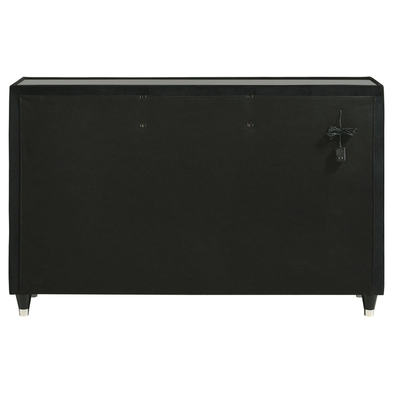Lorient 8-drawer LED Dresser Black