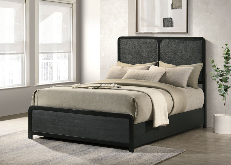 Cavelle 51-inch Upholstered Panel Bed Black
