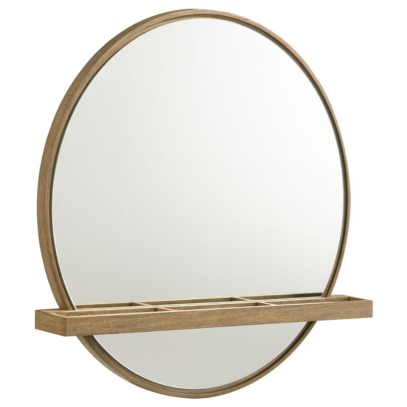 Arini Round Vanity Wall Mirror with Shelf