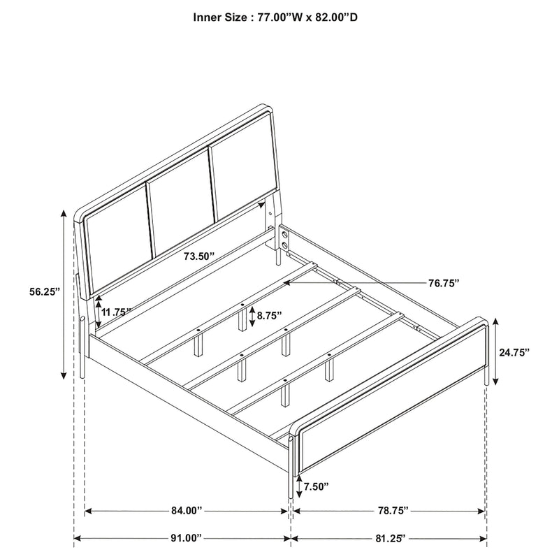 Arini Upholstered Panel Bed