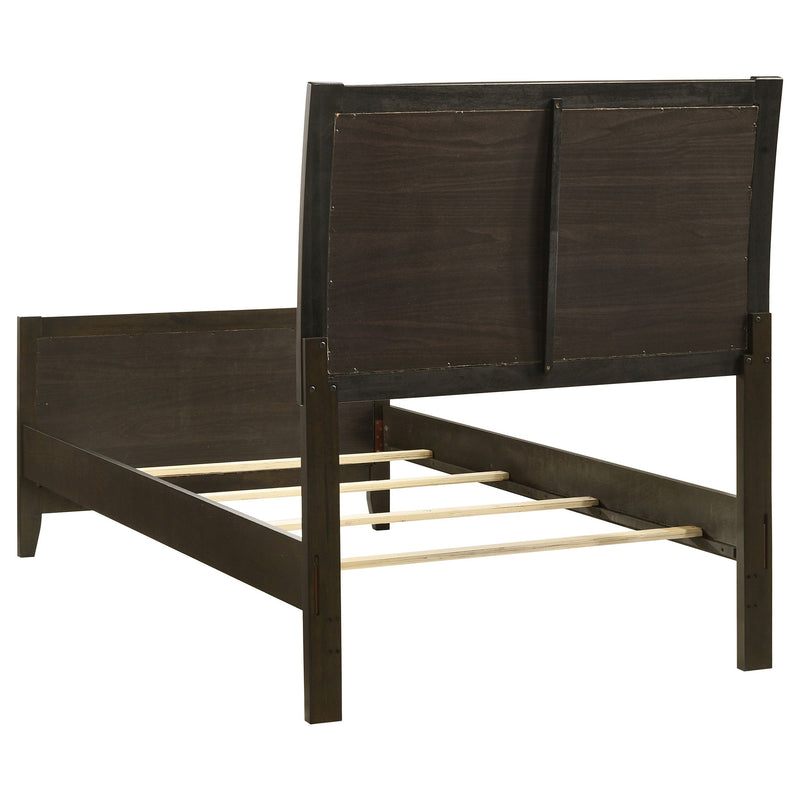 Wilkes 51-inch Upholstered Bed Dark Cocoa
