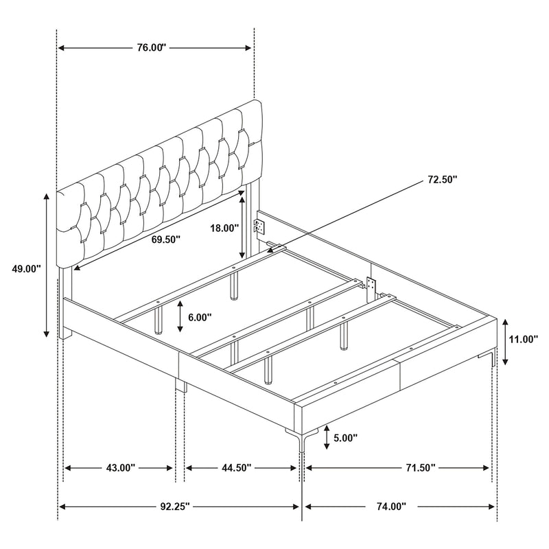 Kendall Upholstered Panel Bed