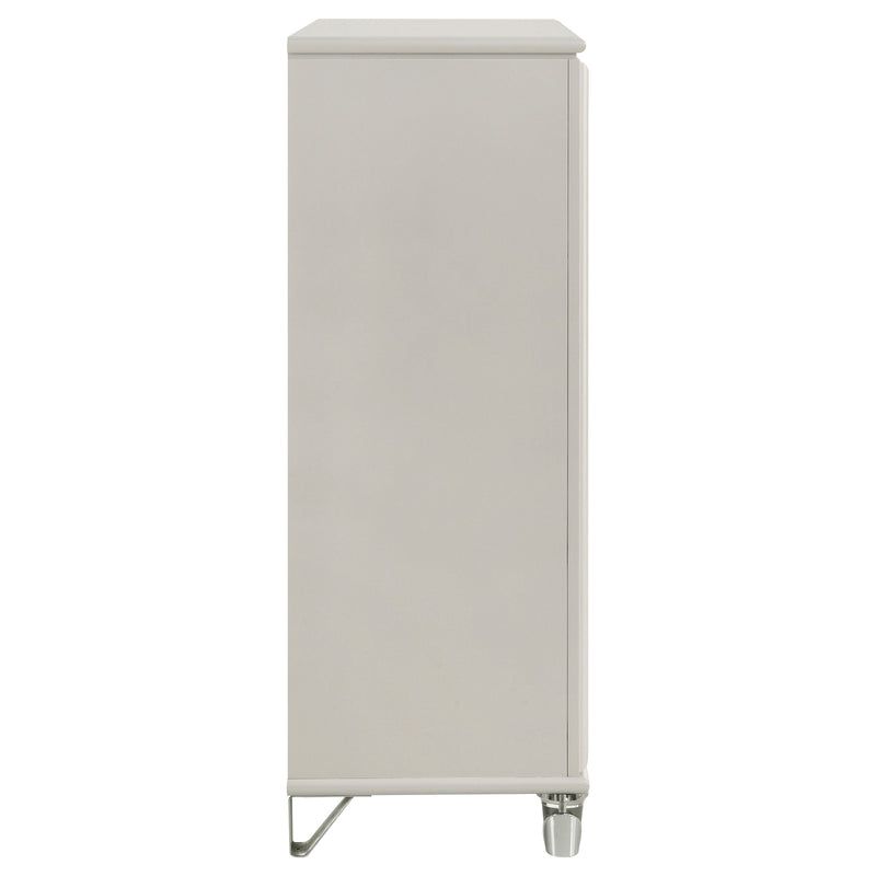 Olivia 5-drawer Bedroom Chest of Drawers Pearl White