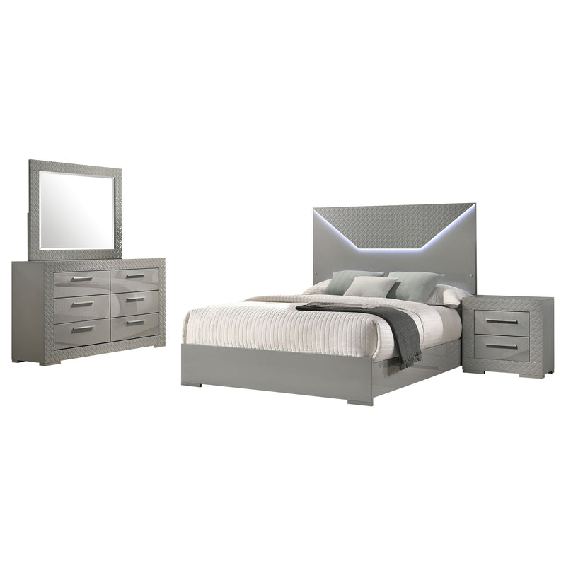 Ives Bedroom Set White High Gloss