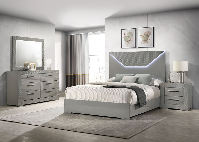 Ives Bedroom Set White High Gloss