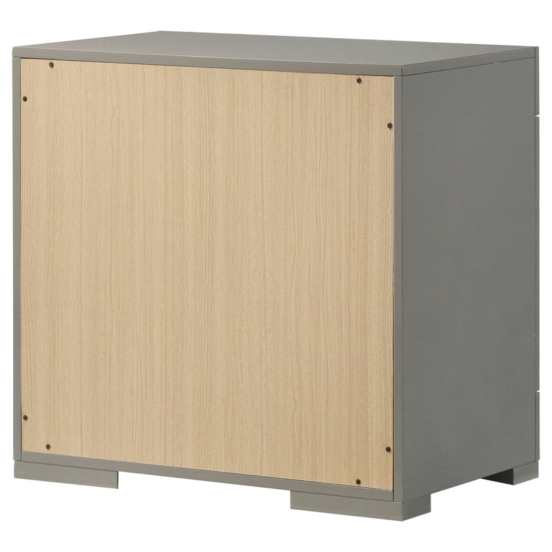 Ives 2-drawer Nightstand Bedside Table High Gloss