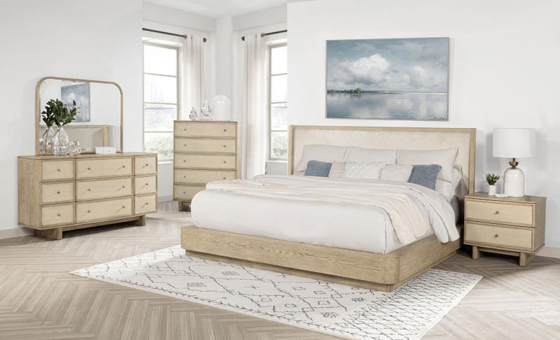 Kailani Dresser Mirror Beige Oak — Mikes Furniture and Appliances