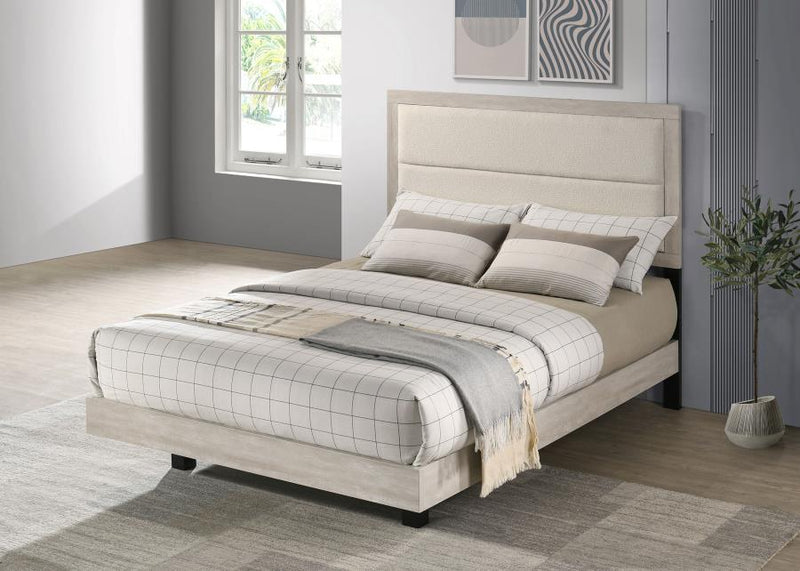 Trenton 54-inch Wood Panel Bed Rustic Cream